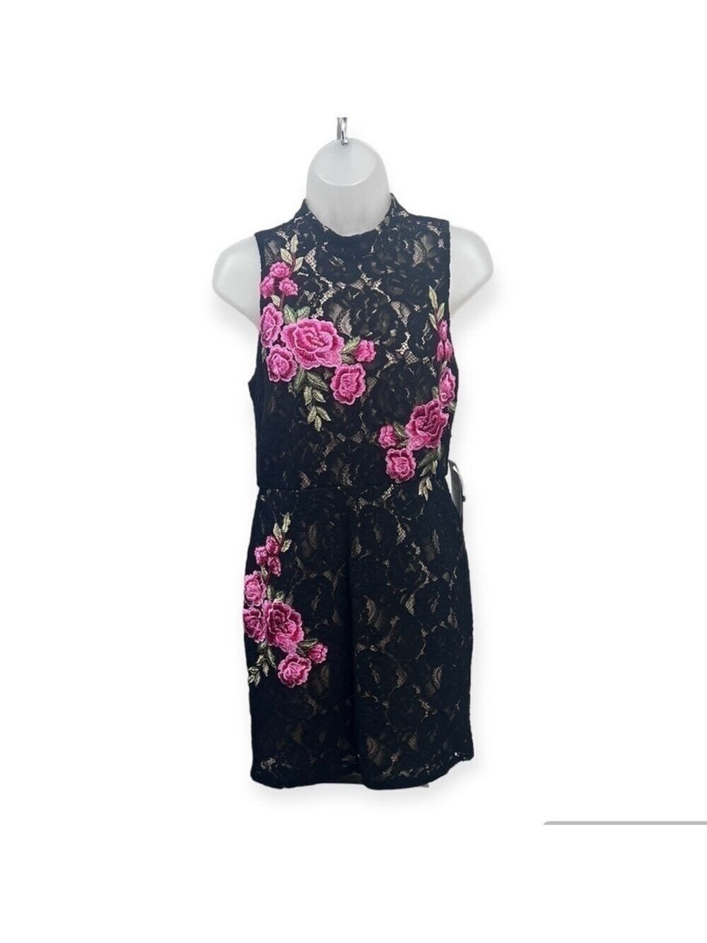 As You Wish Black Lace Floral Dress Size M Wedding Party New Boho